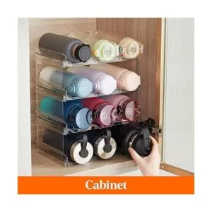 Lifewit Organizador apilable de botellas de agua para_5