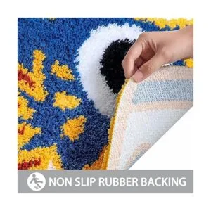 Feblilac Lindo tapete de baño de pez tapete de baño suave_6