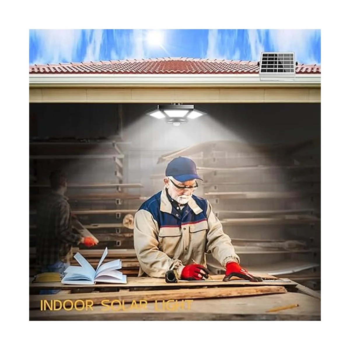 Deogos Luz solar colgante para interiores y exteriores_6