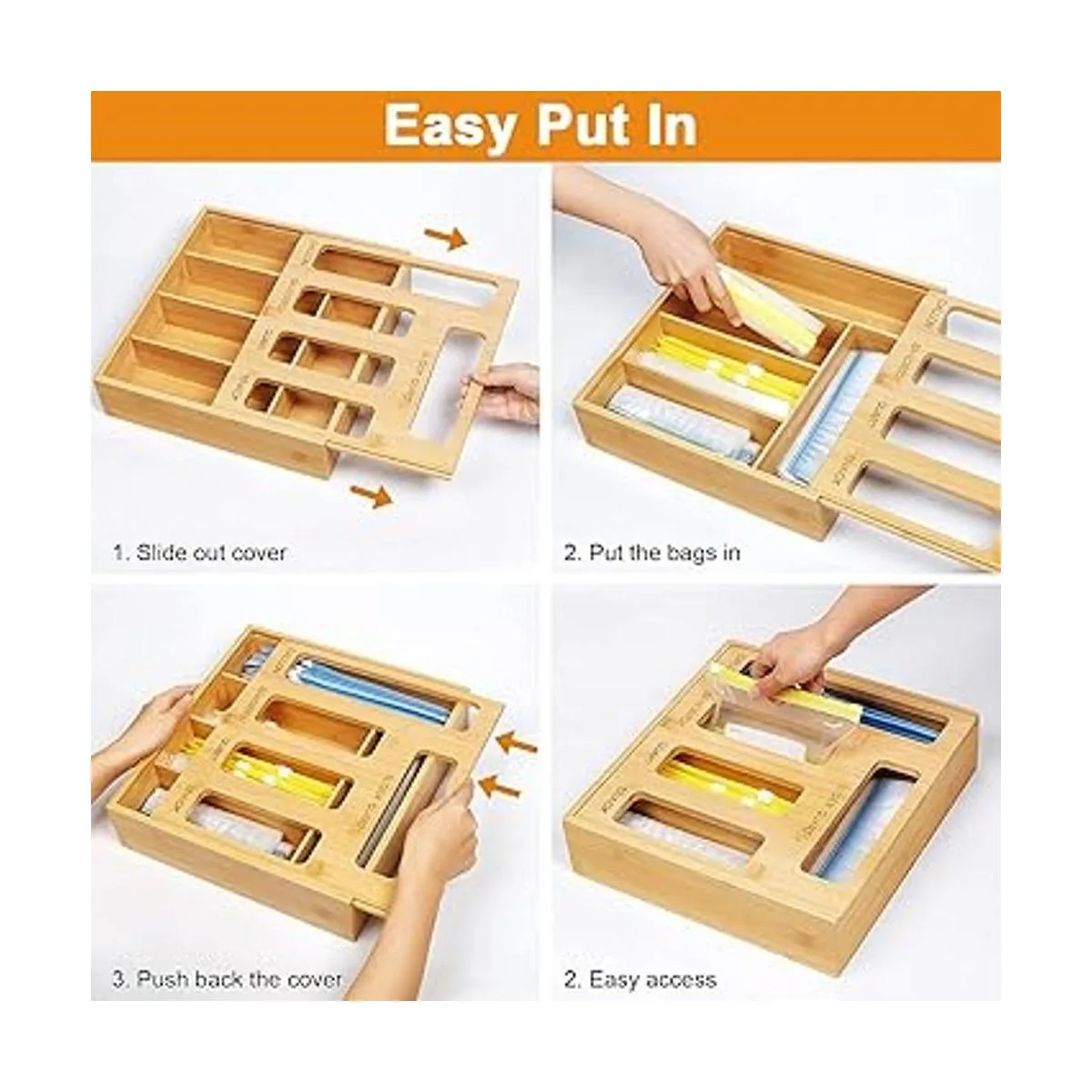 DUJEN Organizador de almacenamiento de bolsas de_5