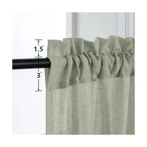 Cortinas de color verde salvia de 63 pulgadas de largo_7