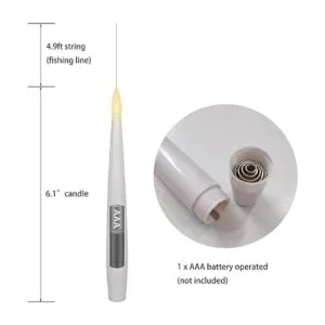 Leejec 20 velas flotantes sin llama con varita mágica luz_3