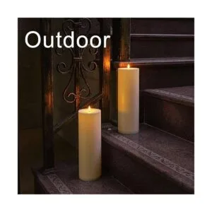 Velas LED grandes sin llama para exteriores velas de_2