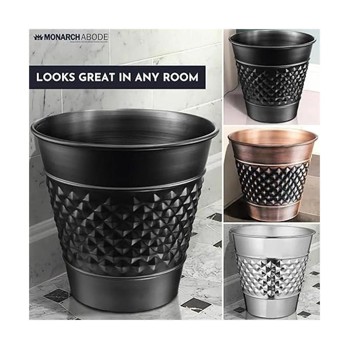 Monarch Abode Bote de basura de metal hecho a mano_3
