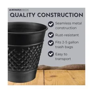 Monarch Abode Bote de basura de metal hecho a mano_4