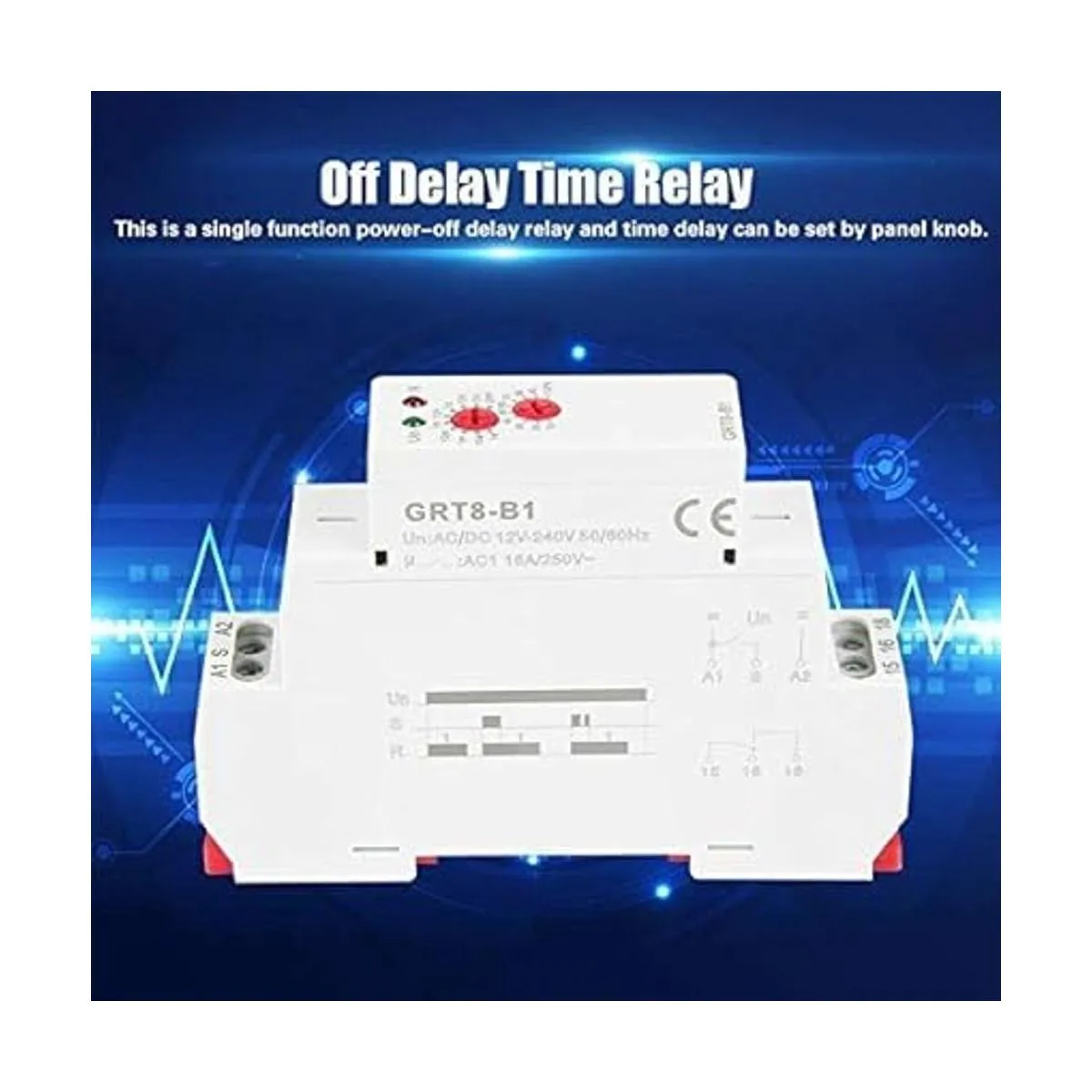 Interruptor de temporizador de retardo GRT8B1 ACDC 12_5