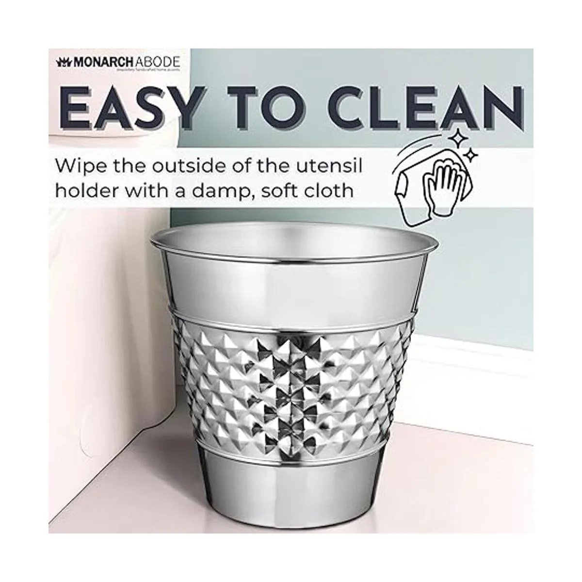 Monarch Abode Bote de basura de metal hecho a mano_5