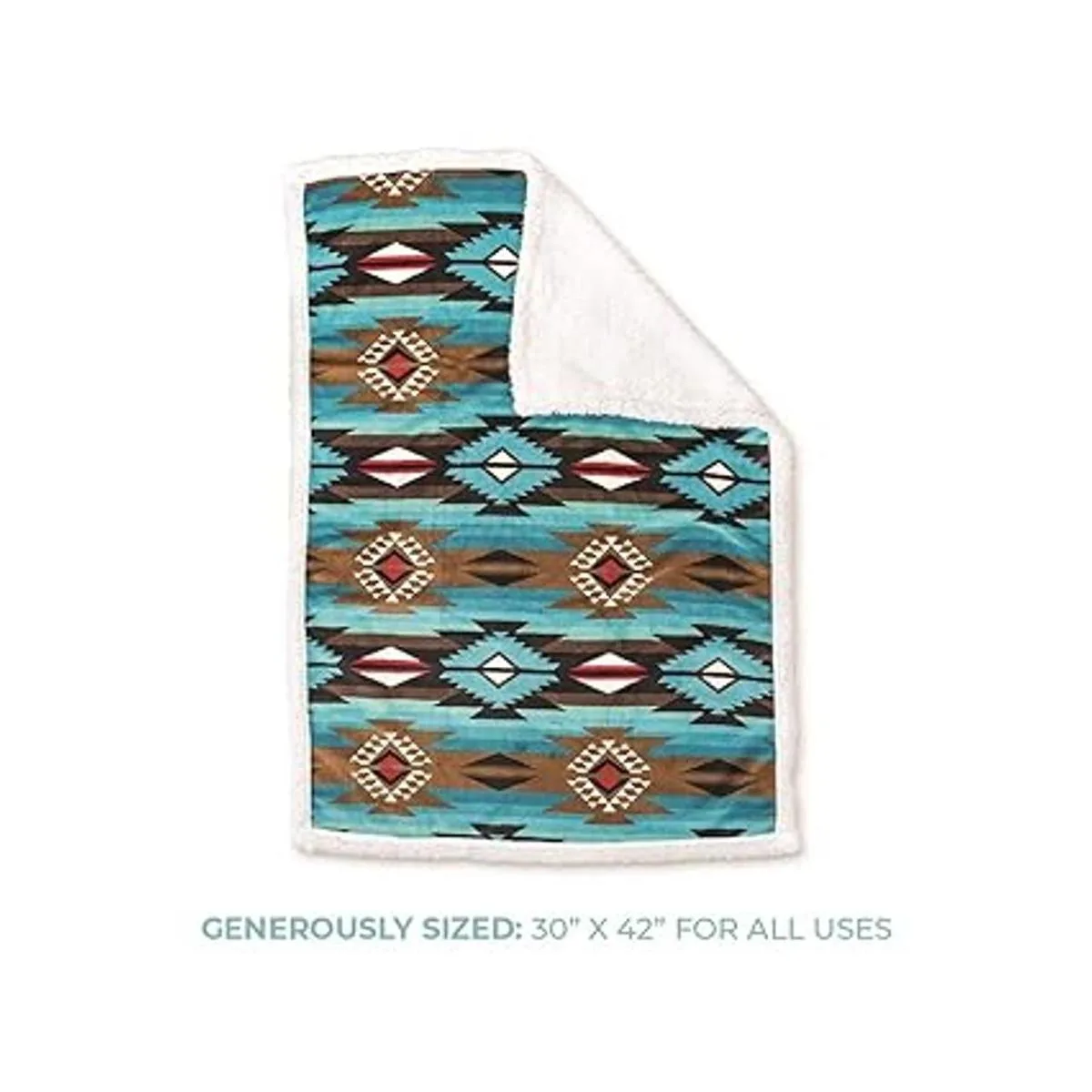 Manta de felpa suave Sherpa para bebé reversible con_4