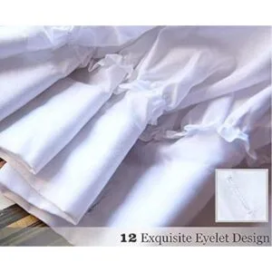 Cortina de regadera blanca con volados_4