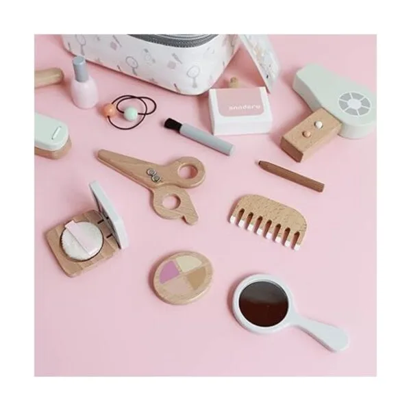 nunukids Juego de juguetes de maquillaje de madera de_3