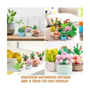 Juego de construcción de ramo de flores decoración de_3