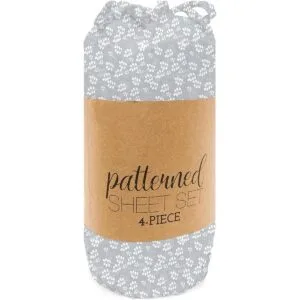 Simply Soft Juego de sábanas de 4 piezas con patrón de_2