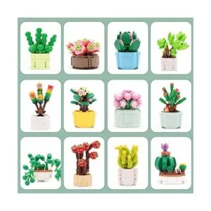 Juego de construcción de ramo de flores decoración de_2