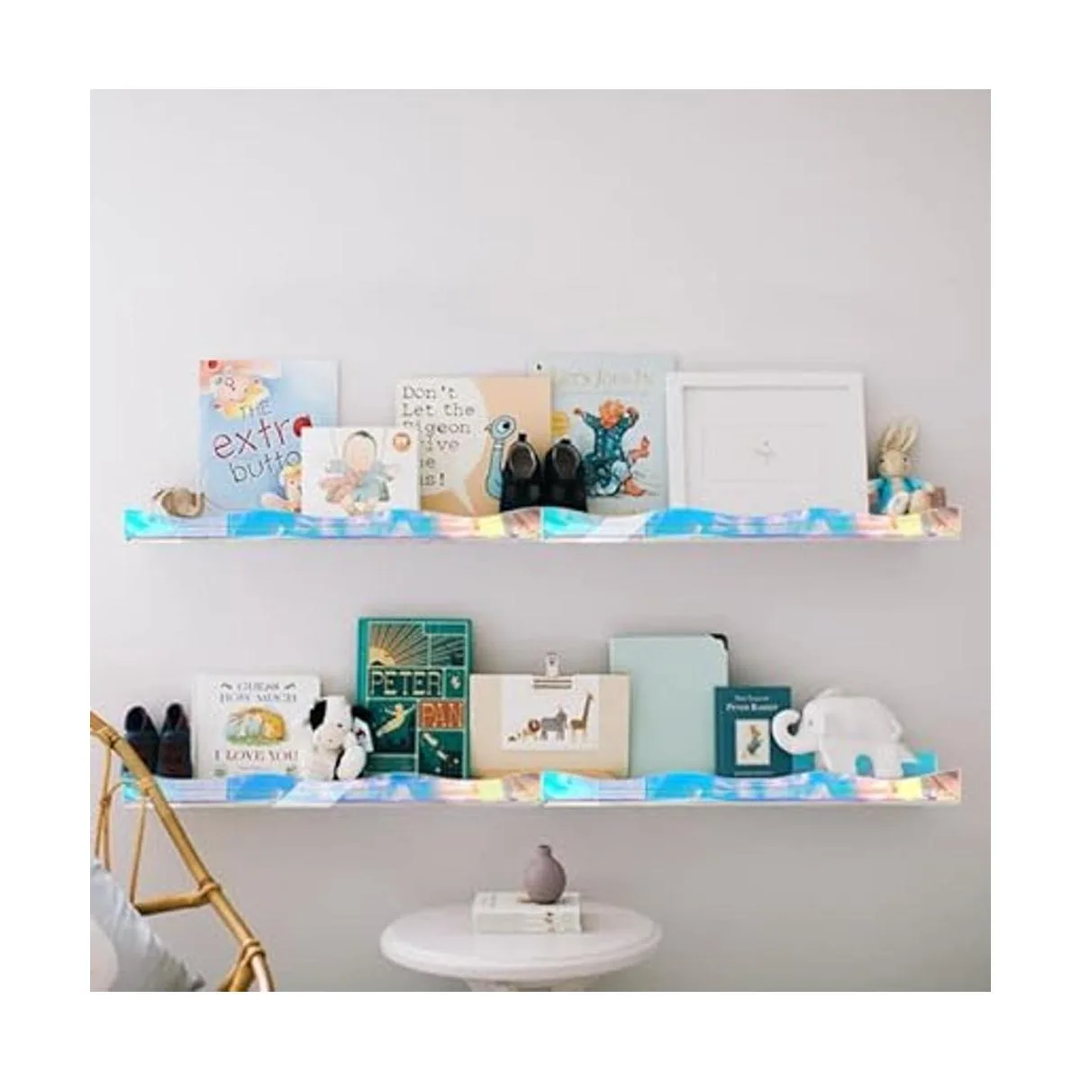 YMVV Estante flotante grande de acrílico transparente_4