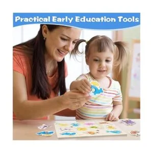 Juego de 8 rompecabezas de clavijas de madera para niños_5