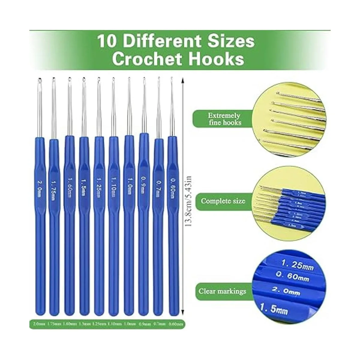 Juego de 116 ganchos de ganchillo kits de ganchos_2