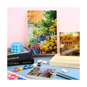 Paquete de 18 paneles de lienzo de madera sin terminar_6