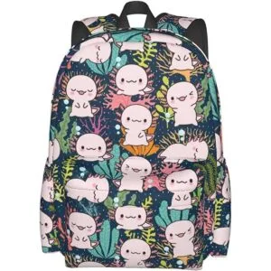 MISOLAXI Axolotl Sea Weed Aquarium Mochila grande para_1