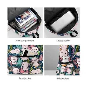 MISOLAXI Axolotl Sea Weed Aquarium Mochila grande para_6