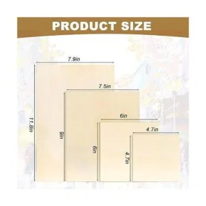 Paquete de 18 paneles de lienzo de madera sin terminar_3