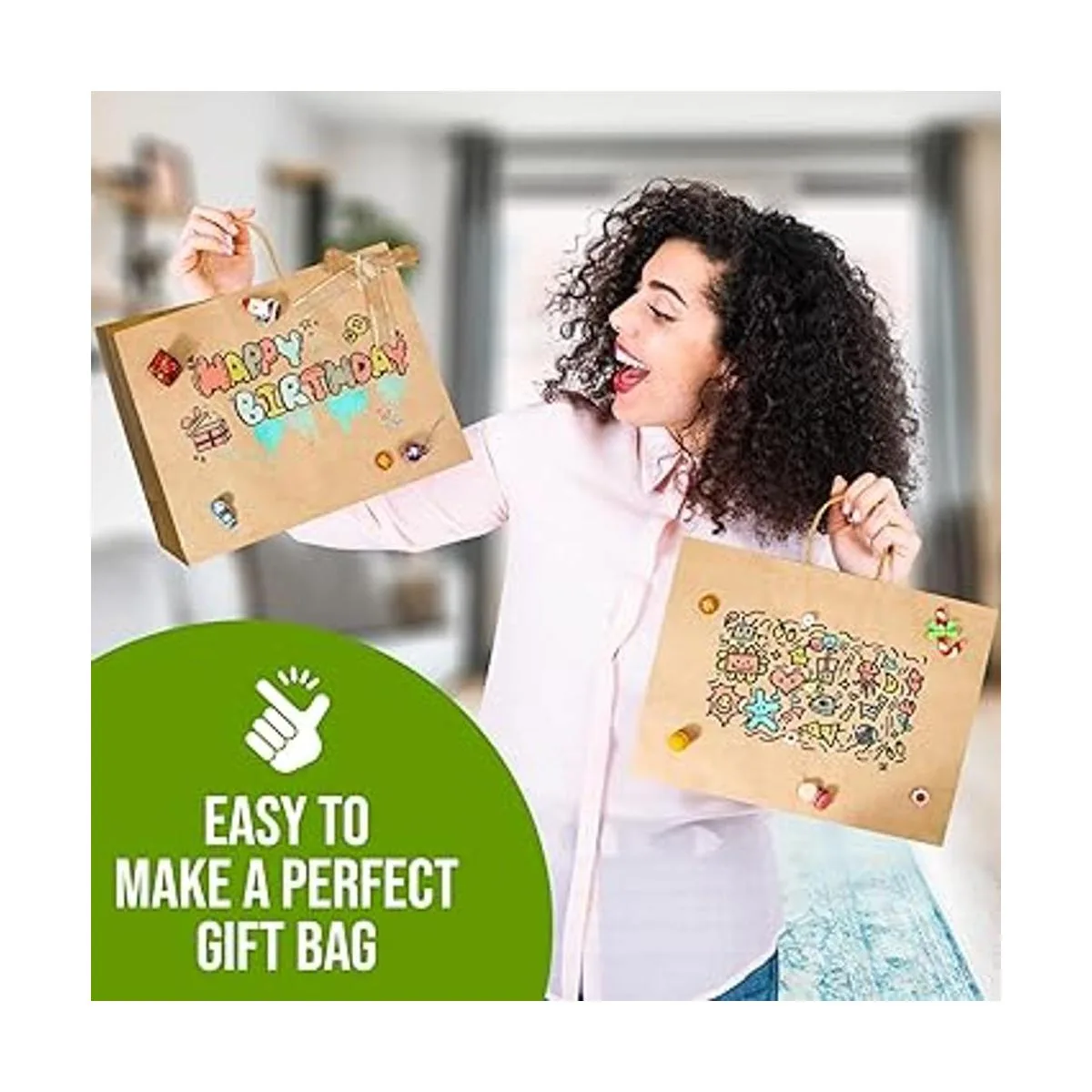 Tobvory Bolsas de papel kraft de 16 x 6 x 12 pulgadas_7