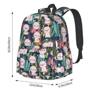 MISOLAXI Axolotl Sea Weed Aquarium Mochila grande para_4