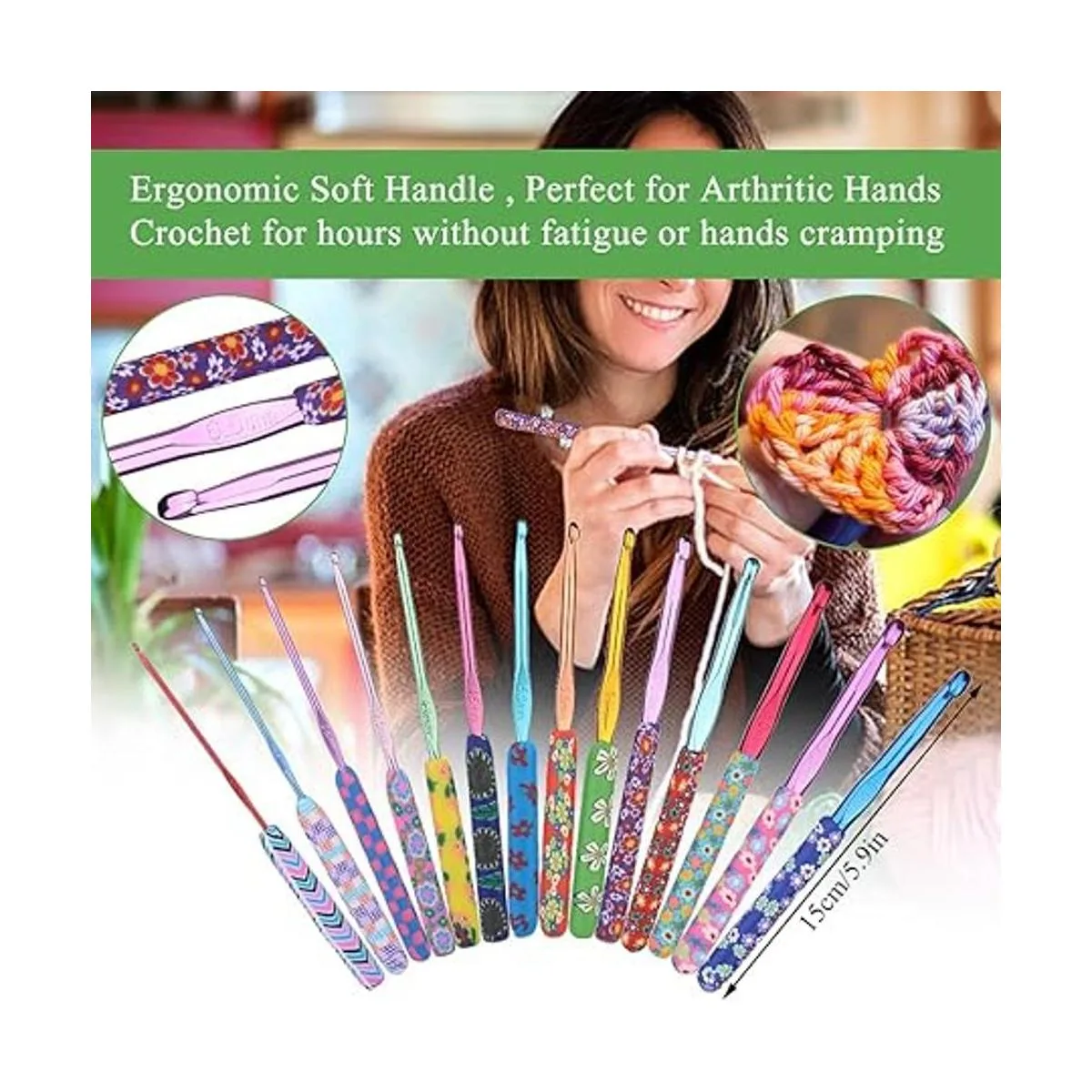 Juego de 116 ganchos de ganchillo kits de ganchos_3