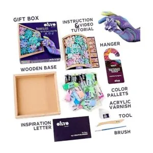 OKTO Kit de arte de ternura Set de arte de suculentas 3D_2