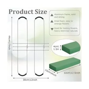 Patelai Paquete de 3 lápidas de flores de 12 pulgadas para_2
