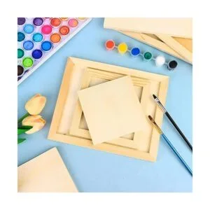 Paquete de 18 paneles de lienzo de madera sin terminar_4