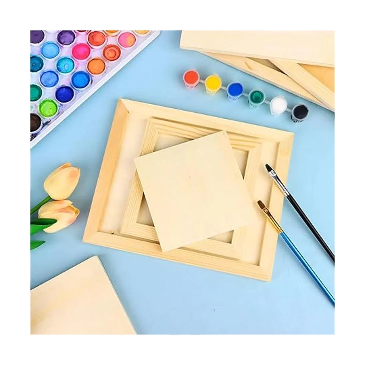 Paquete de 18 paneles de lienzo de madera sin terminar_4