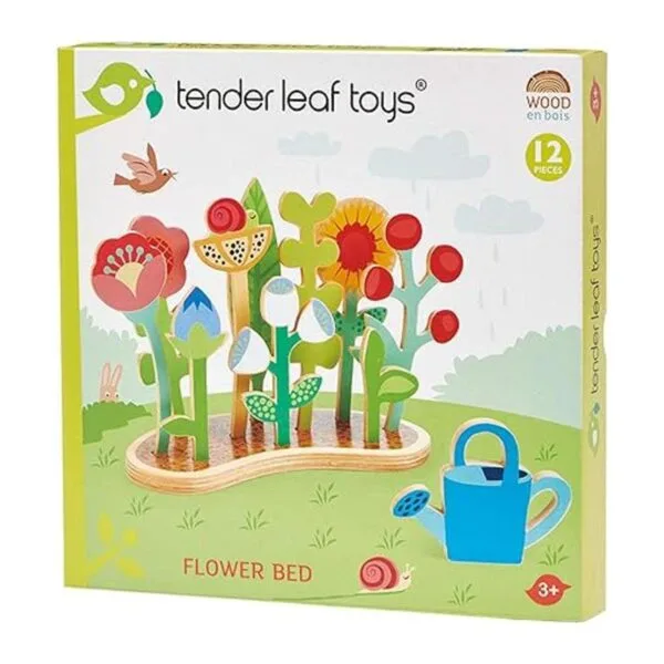 Juego de juego de madera con diseño de flores_3