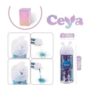 Ceya Juego de purpurina gruesa camaleón de 18 colores 6.3_4