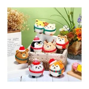 8 juguetes de peluche suaves de Navidad adornos de_2