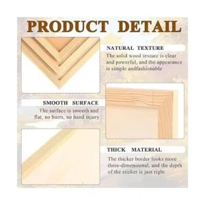 Paquete de 18 paneles de lienzo de madera sin terminar_5