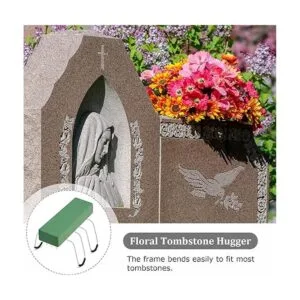 Patelai Paquete de 3 lápidas de flores de 12 pulgadas para_5