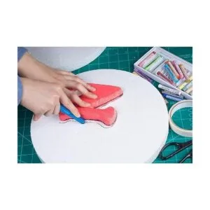 Paquete de 6 círculos de espuma suministros de arte y_3