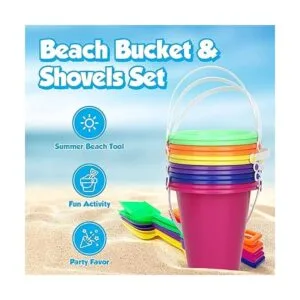 Playbees Juego de juguetes de arena de playa incluye 12_2