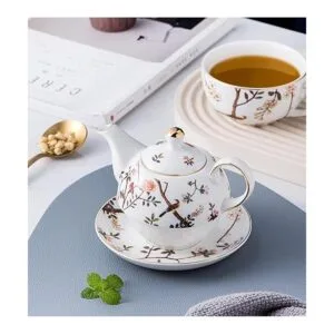Jusalpha Bird Series Juego de taza de té y platillo_4