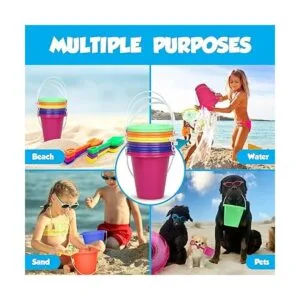 Playbees Juego de juguetes de arena de playa incluye 12_5