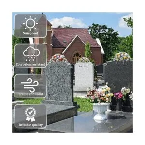 Patelai Paquete de 3 lápidas de flores de 12 pulgadas para_4