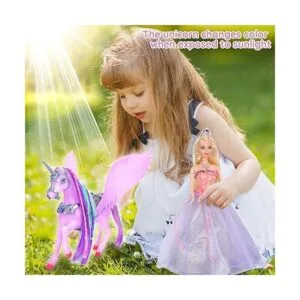 Muñeca de unicornio y princesa que cambia de color cambio_2