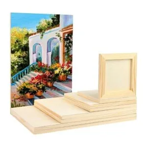 Paquete de 18 paneles de lienzo de madera sin terminar_2