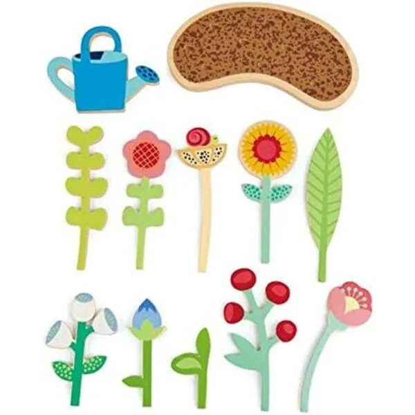 Juego de juego de madera con diseño de flores_2