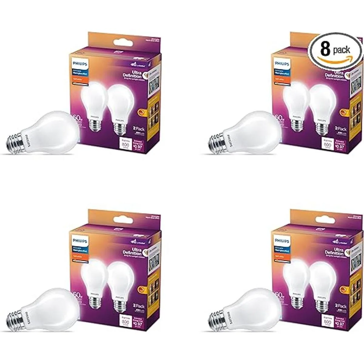 Philips Frosted A19 Bombilla regulable de ultra_1