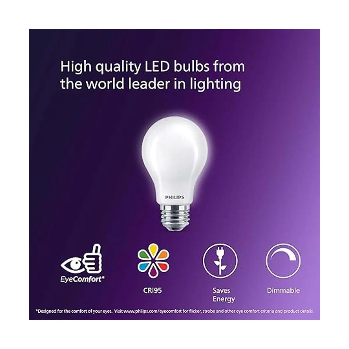 Philips Frosted A19 Bombilla regulable de ultra_5