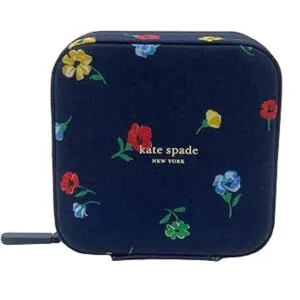 Kate Spade New York Joyero de viaje floral azul marino_4