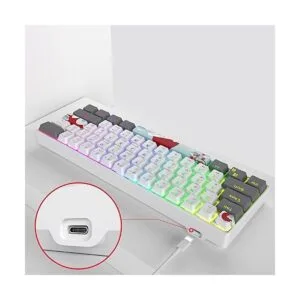 Owpkeenthy Teclado mecánico RGB 60 interruptores rojos_5