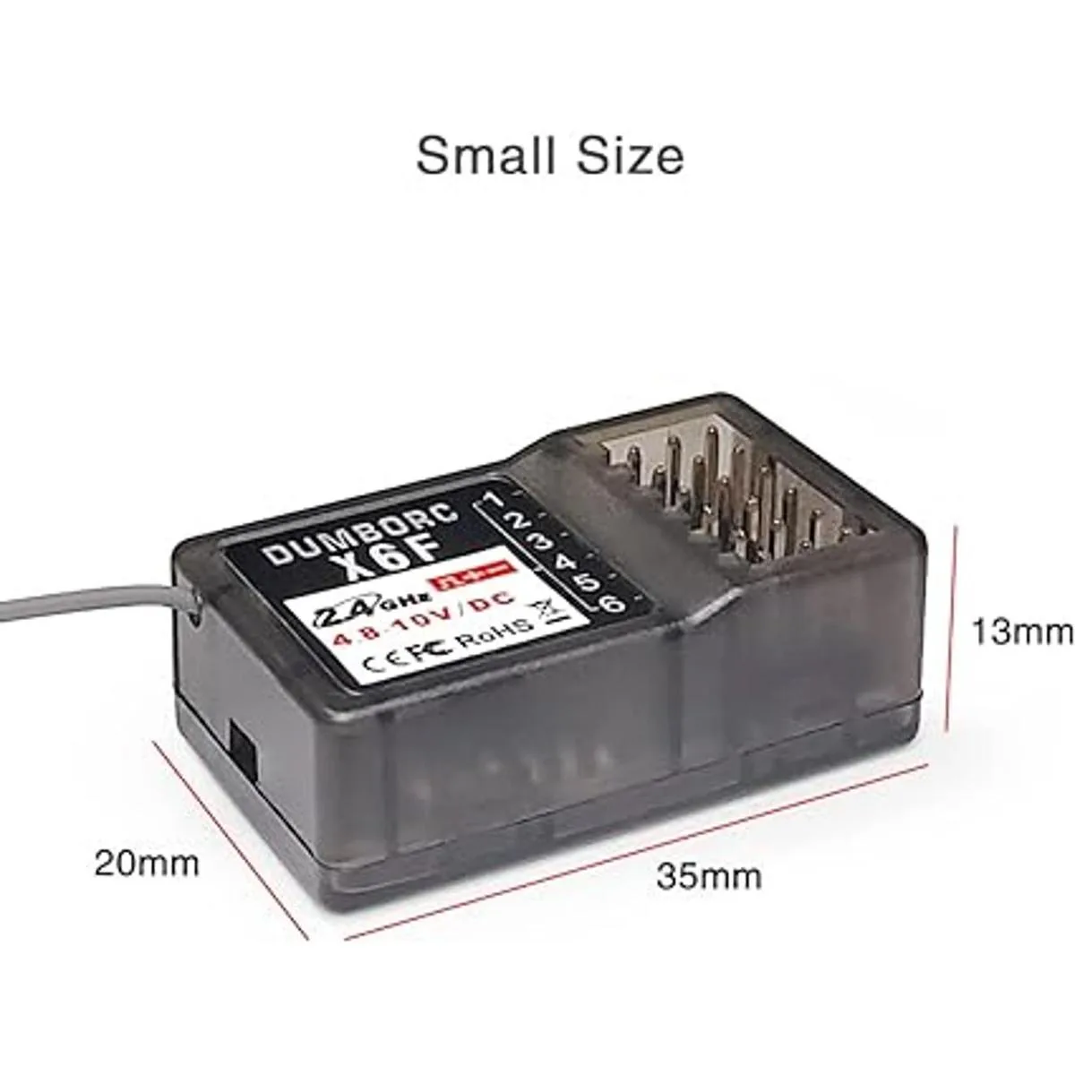 DUMBORC 2 piezas X6F 6 canales 2.4GHz receptor RC para_5