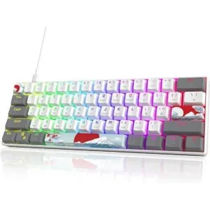 Owpkeenthy Teclado mecánico RGB 60 interruptores rojos_1